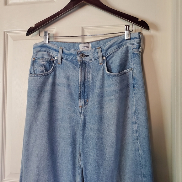 Citizens Of Humanity Paloma Wide-leg Denim Blue Jeans 28X28 High-rise Preppy Hip - Picture 4 of 14